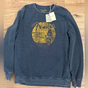 Fender x Lucky Brand Graphic Tee – Blue Ukulele Print (XL)
